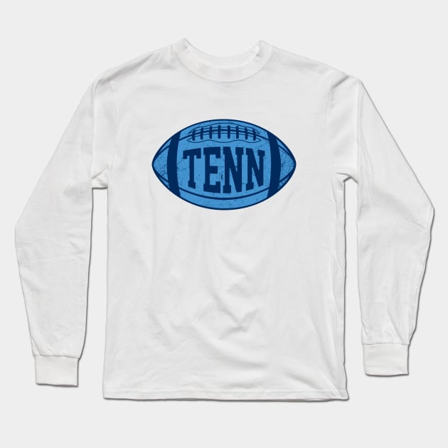 TENN Retro Football - White Long Sleeve T-Shirt by KFig21
